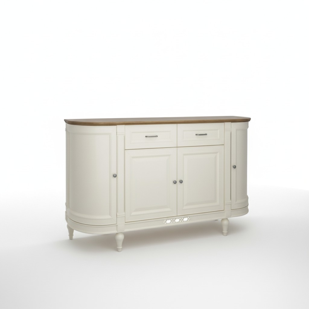 Klassische Kommode Vitrine Kommoden Vitrinenschrank Kommodenschrank FL-K4
