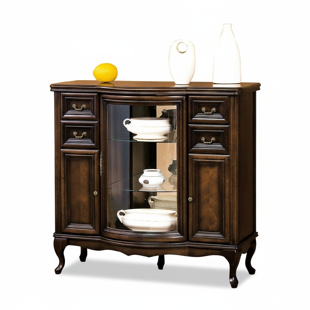 Klassische Kommode Vitrine Sideboard Kommoden Kommodenschrank Bar 3B