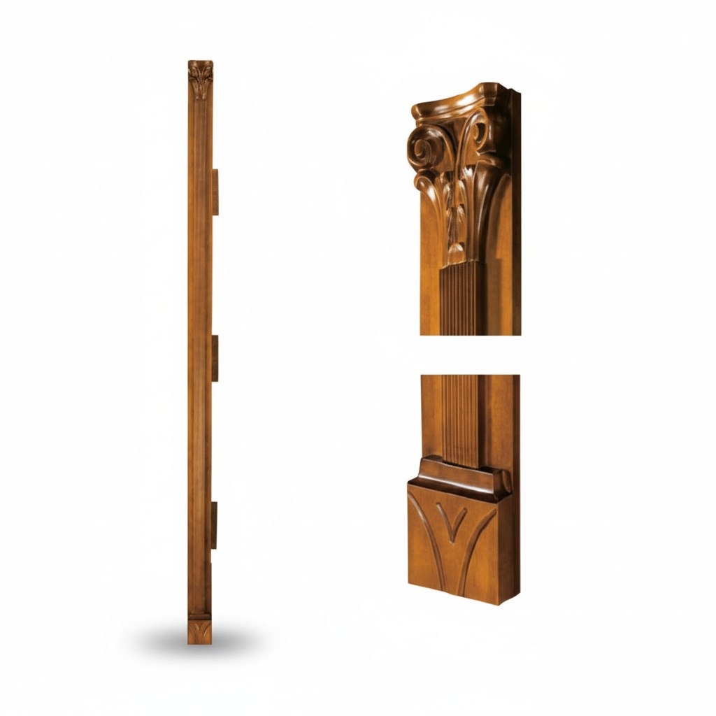 Klassische Pfeiler Abschlußsatz für Schrank Schrankwand System SE-st-B-N Pfeiler