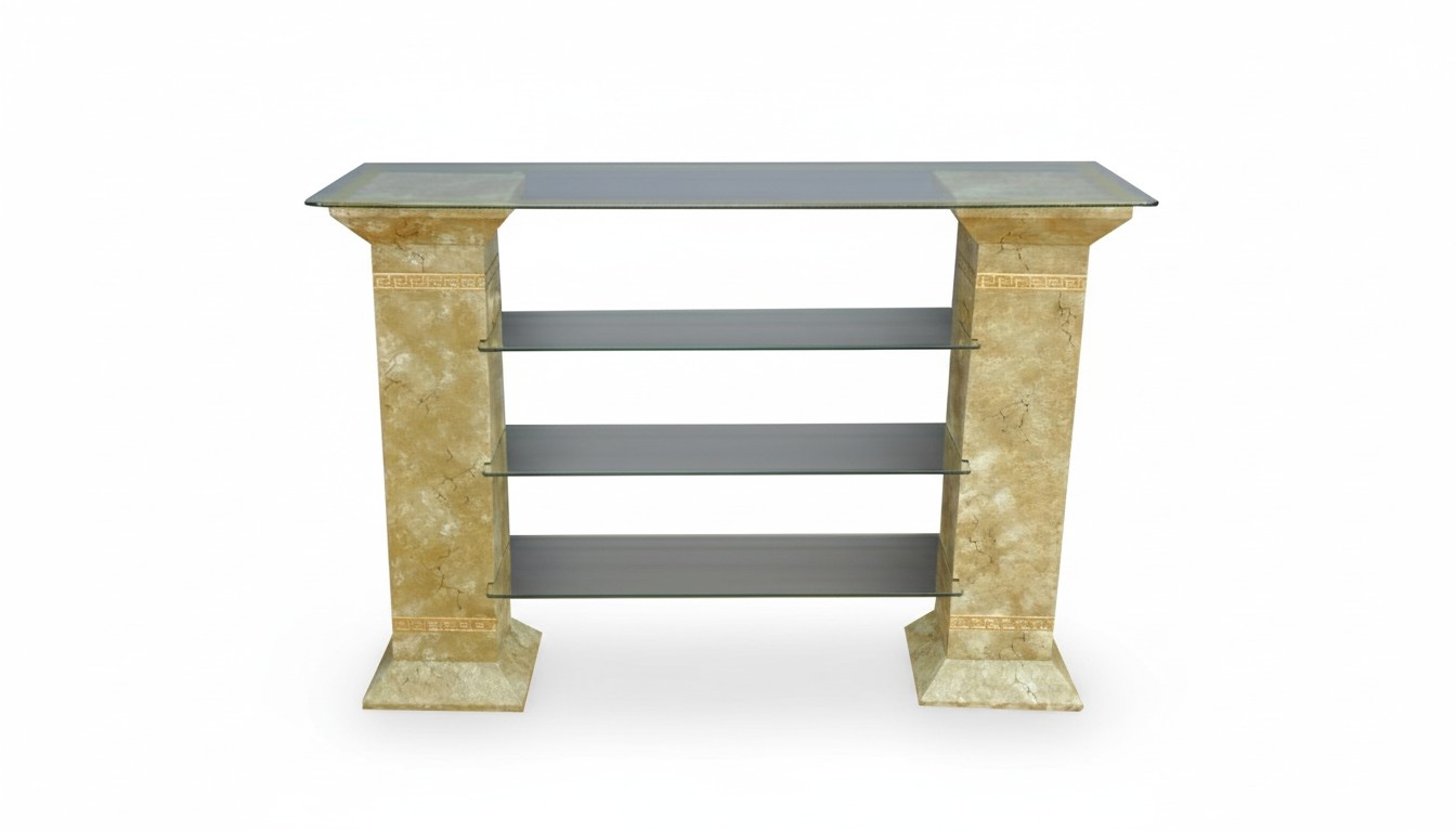 Klassische RTV Sideboard Fernseh Tisch Tische Tv Board Medusa Regal Vitrine 1866