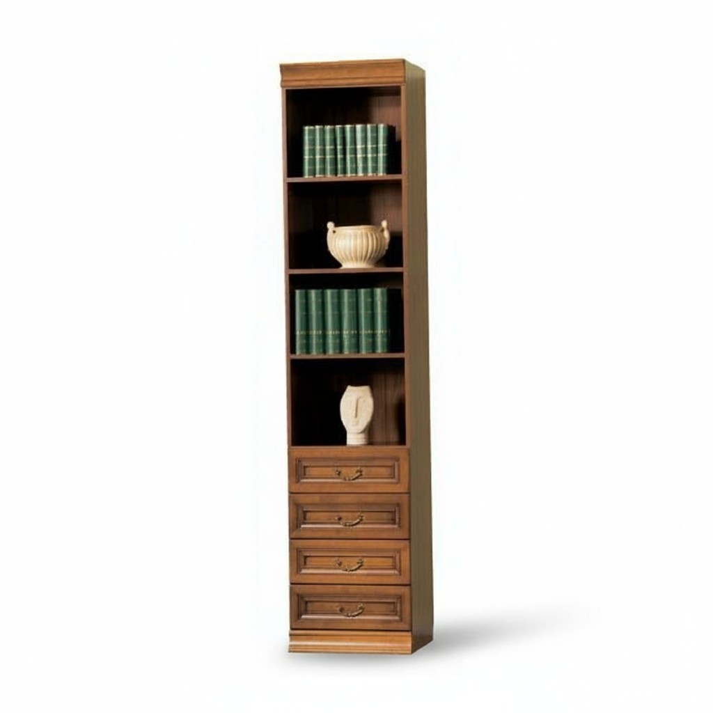 Klassische Schränke Schrank Schrankwand Bücherregal Vitrine Bücherschrank SE-6