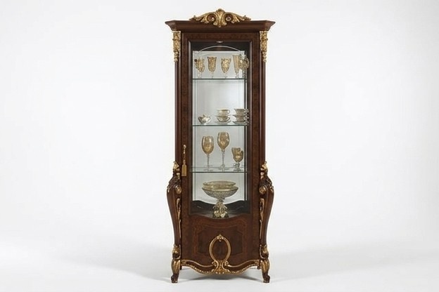 Klassische Schrank Bücherschrank Bücherregal Vitrine Vitrinenschrank Glasschrank