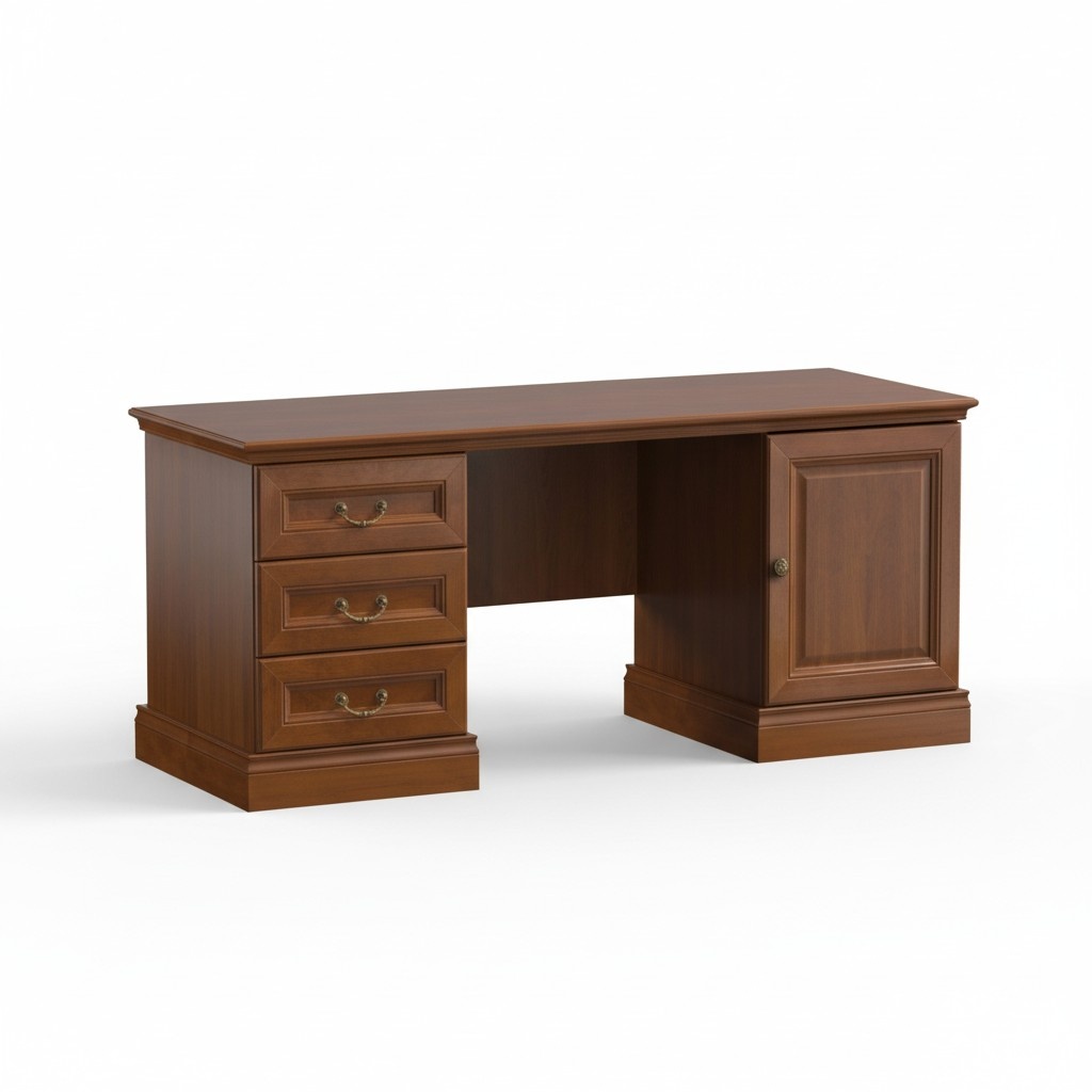 Klassische Schreibtisch Büromöbel Tisch Büro Chef Schreibtische Echtholz BA-Sc2