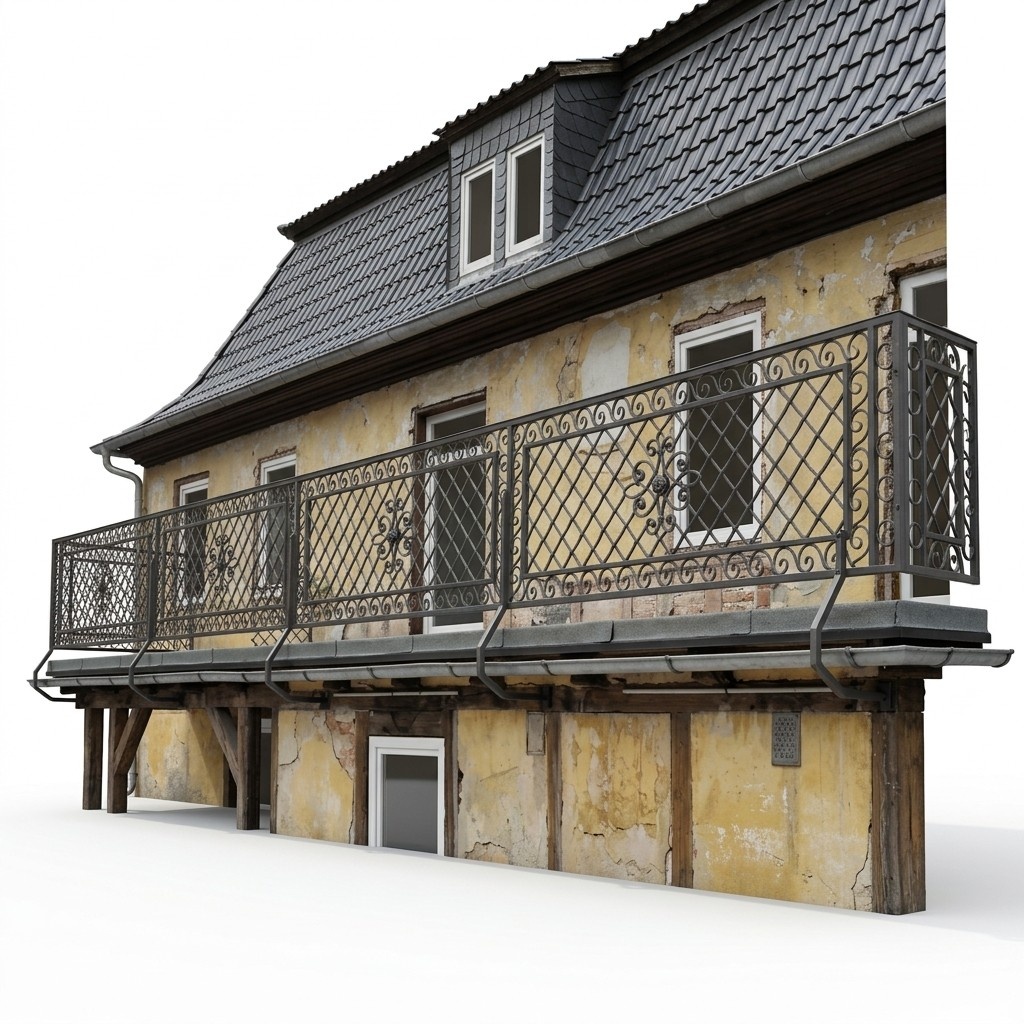 Klassische Stahl Treppe Schmiedeeisen Treppen Balkon Geländer Maßfertigung 112