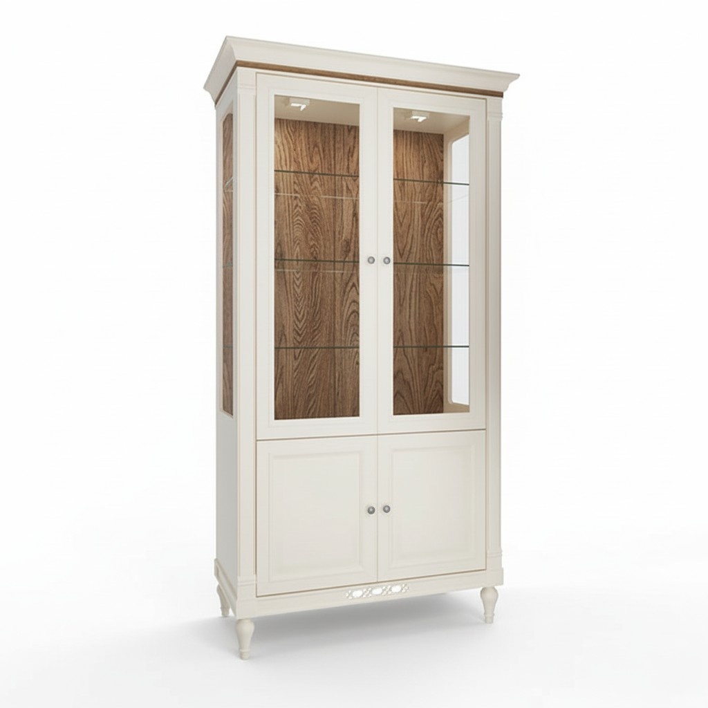 Klassische Vitrine Kommoden Vitrinen Vitrinenschrank Schrank Glasschrank FL-W2