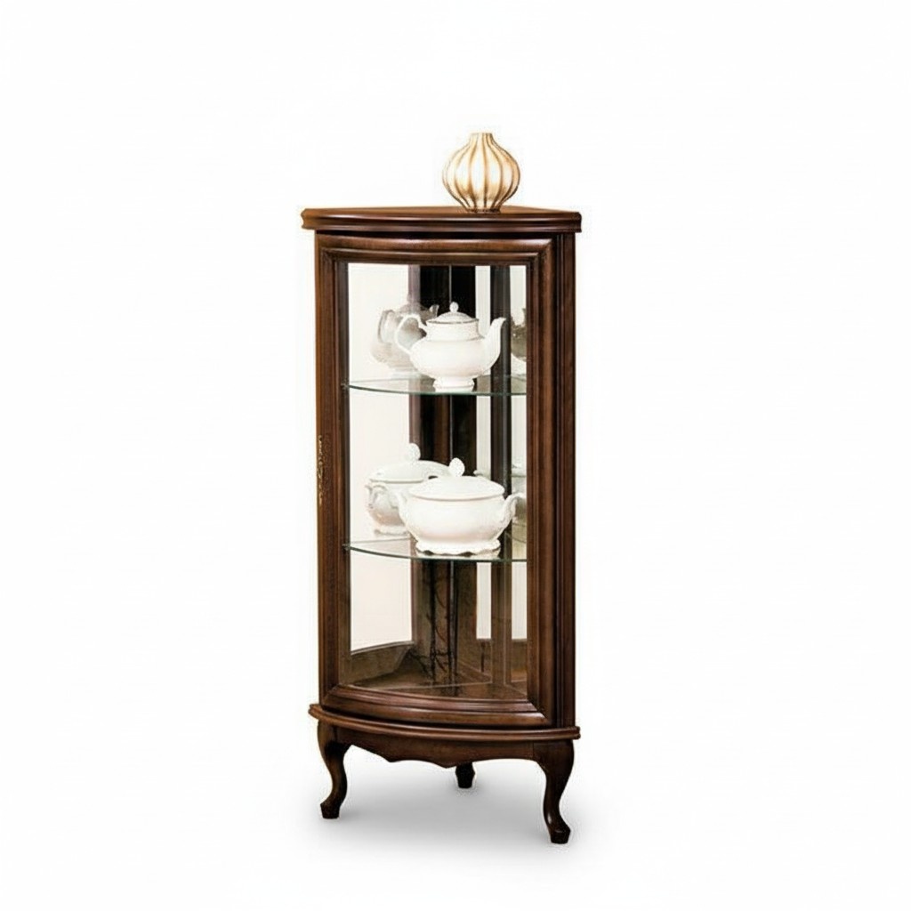 Klassische Vitrine Schrank Italienische Möbel Vitrinenschrank Vitrinen W-W-NM