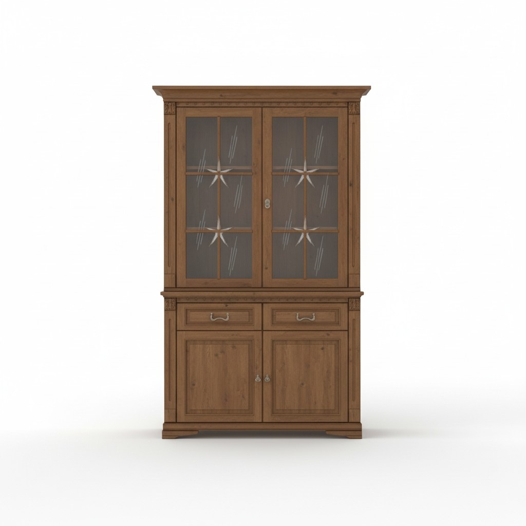 Klassische Vitrine Vitrinenschrank Vitrinen Glasschrank Schrank Kolonial Neu OK2