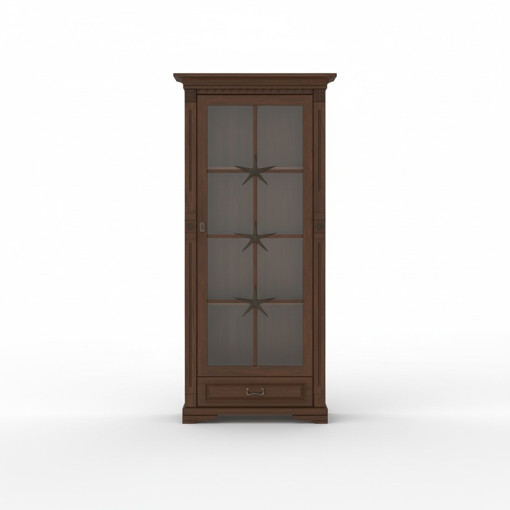 Klassische Vitrine Vitrinenschrank Vitrinen Glasschrank Schrank Kolonial OW1A