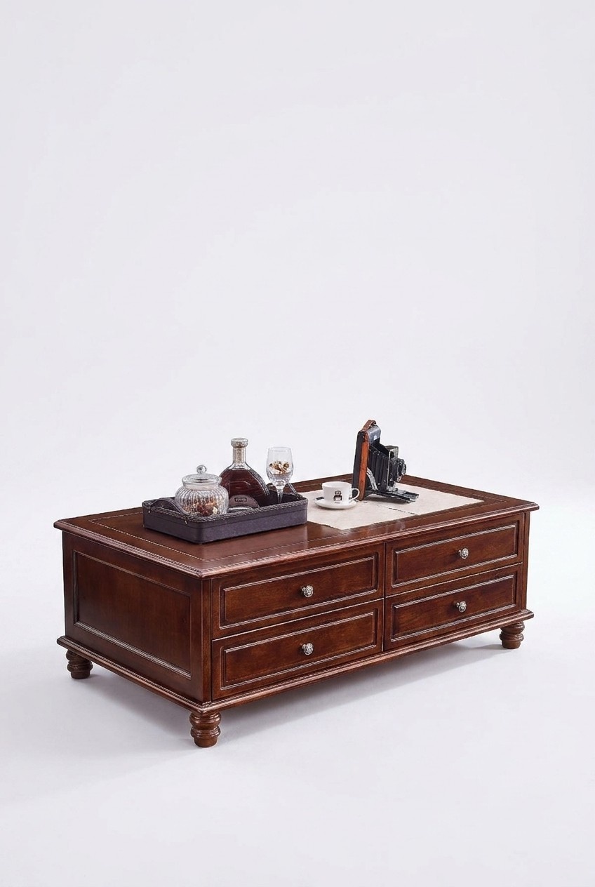 Klassischer Couchtisch Tisch Wohnzimmer Holz Couchtische Mit Schubladen
