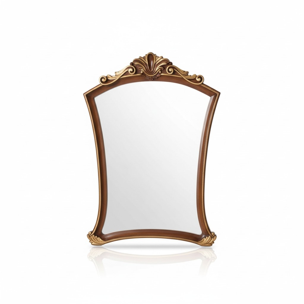 Klassischer Design Spiegel Italienische Wandspiegel Holz Stand Wand Italien