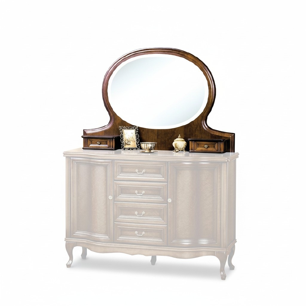 Klassischer Designer Spiegel mit Schubladen Standspiegel W-NL Aufsatz Spiegel