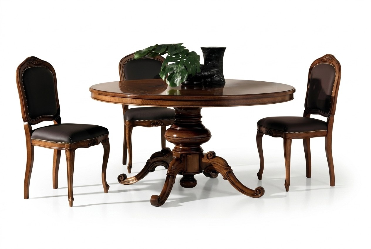 Klassischer Esstisch Tisch Runde Tische Rund Barock Rokoko Möbel Rundtische Neu