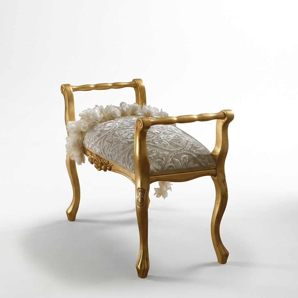 Klassischer Hocker Fußhocker Beistellhocker Ottomane Chaiselounge Sitzbank Neu