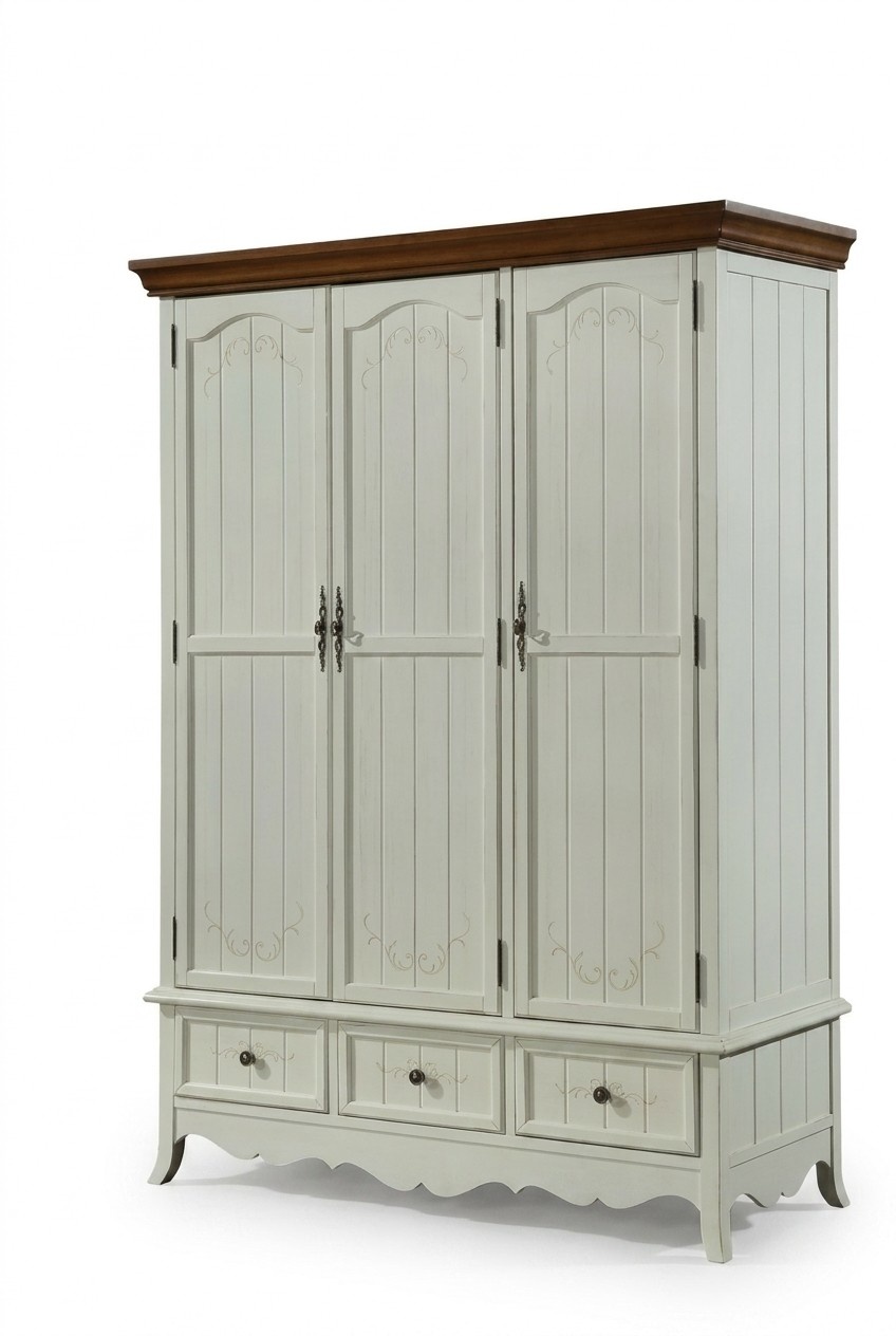 Klassischer Kleiderschrank Holzschrank Landhaus Schlafzimmer Schränke Holz Möbel