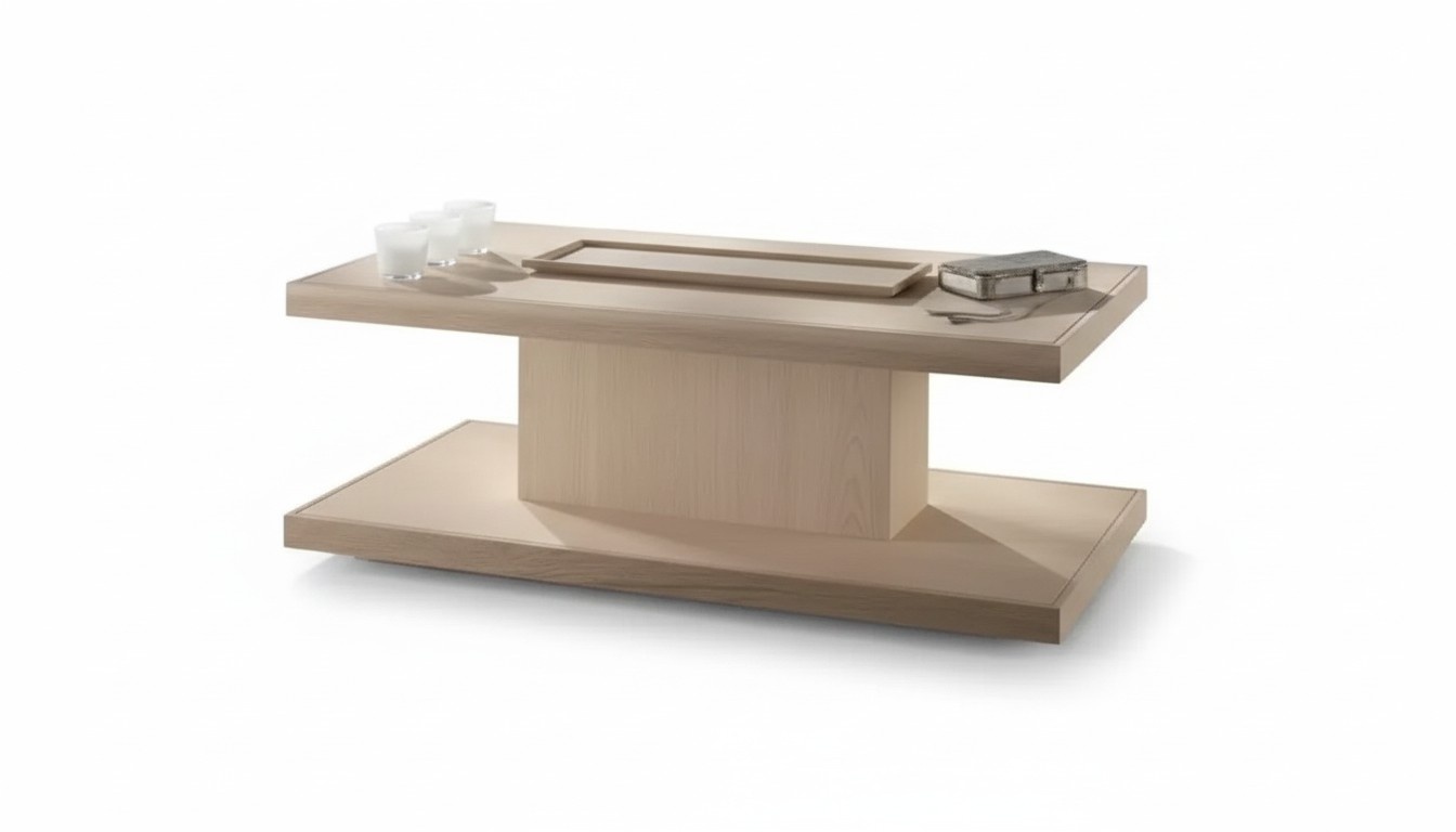 Klassischer Luxus Designer Couchtisch Wohnzimmer Tisch Beistell Holz