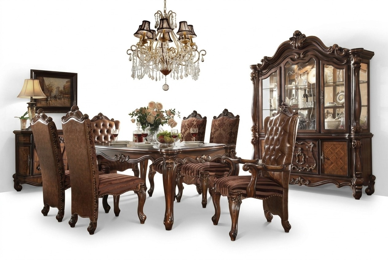 Klassischer Luxus Tisch Holz Tische Barock Rokoko Antik Stil Ess Wohn