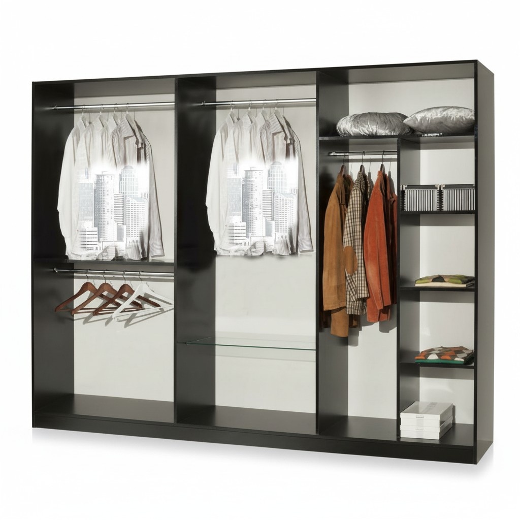 Klassischer Modern Stil Kleiderschrank Schrank Holz Garderobe Schränke