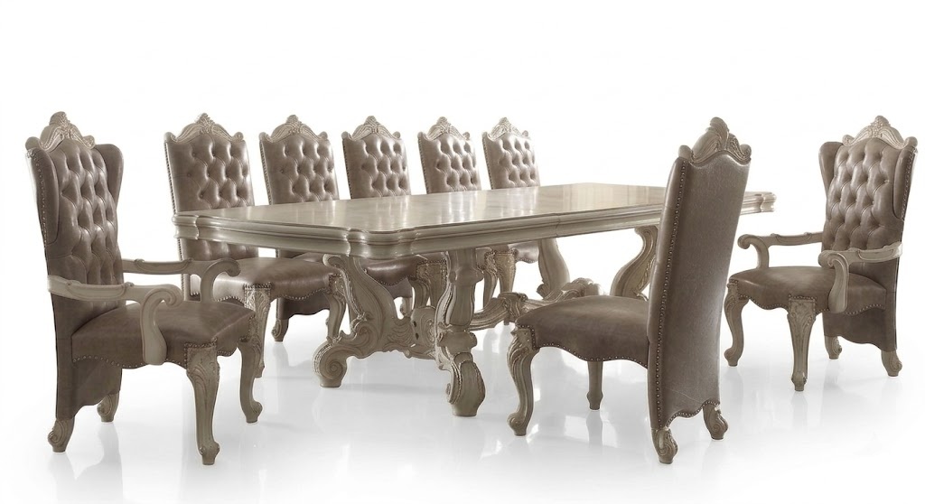 Klassischer Tisch Esstisch Holz Esszimmer Garnitur 8x Stuhl Set Stühle Lehn