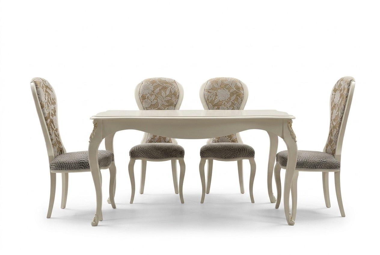 Klassischer Tisch Holztisch Barock Rokoko Speisesaal