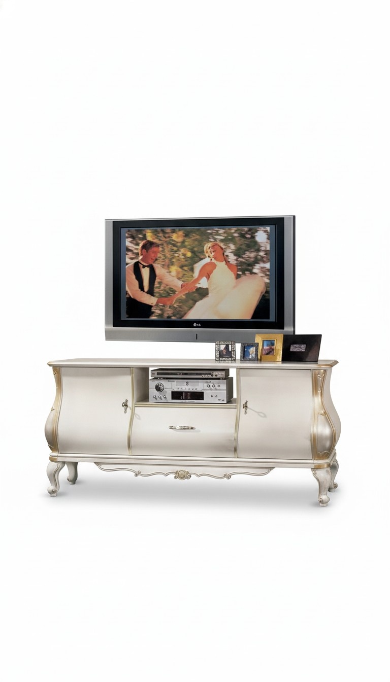 Klassischer TV-Ständer Luxus Designer Sideboard Wohnzimme Holz Möbel