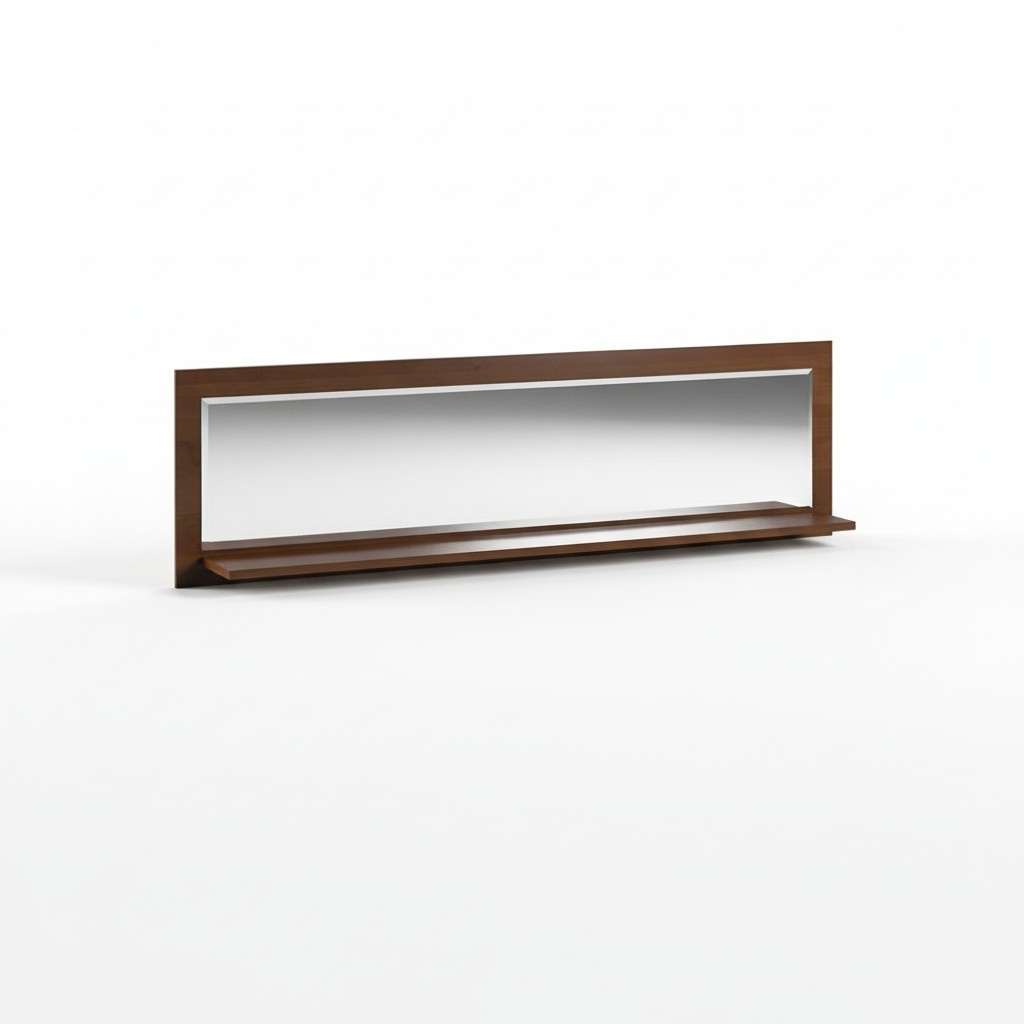 Klassischer Wandspiegel Holzrahmen Spiegel Möbel Neu 154x45cm Glas