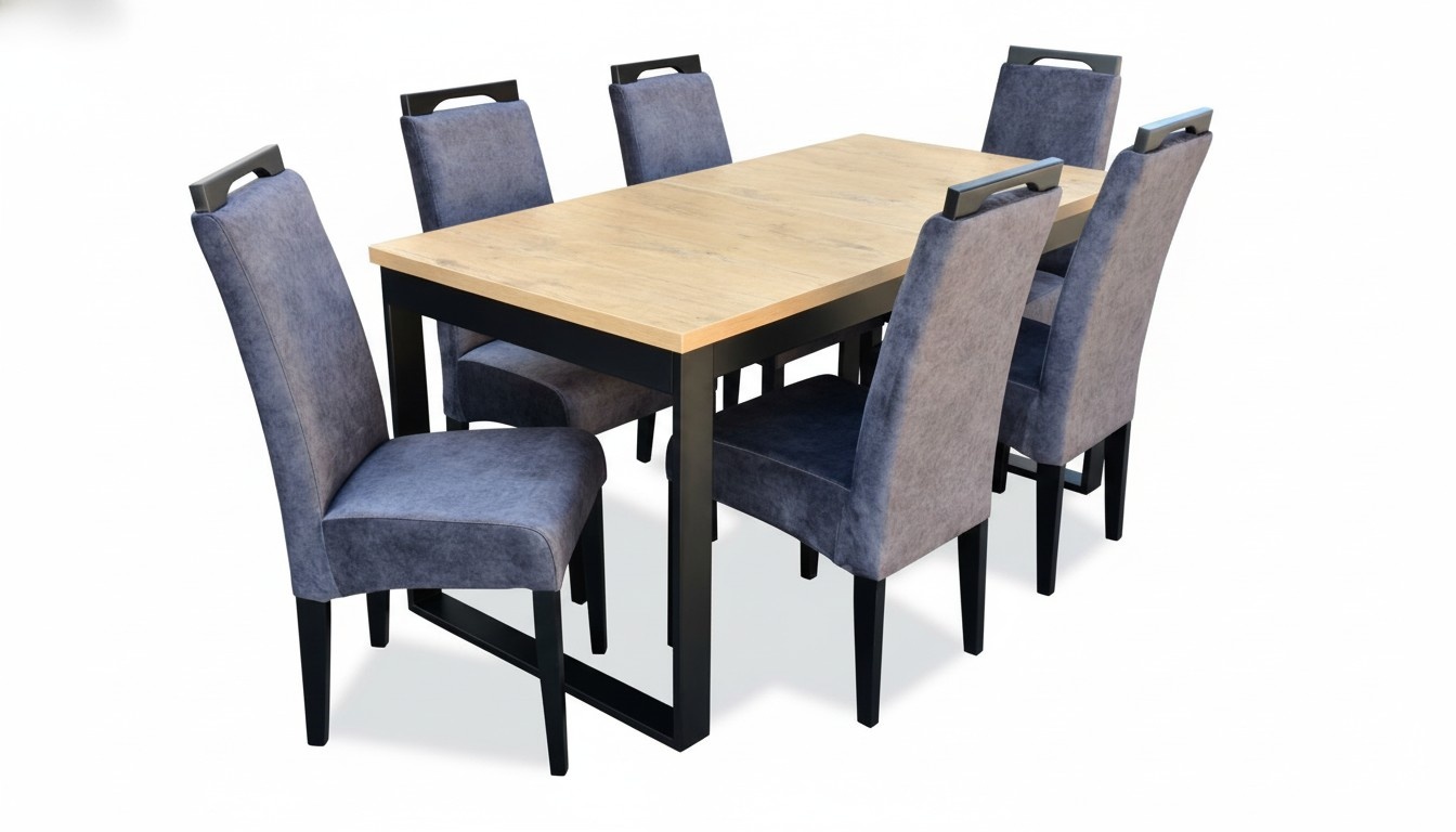 Klassisches Esszimmer Set Rechteckig Tisch 6 Stühle Sessel Gruppe Garnitur 7tlg.
