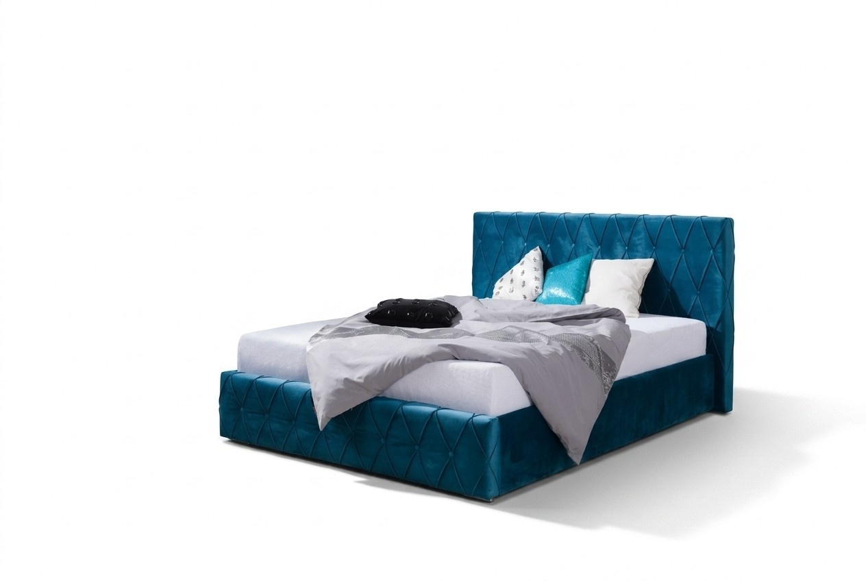 Klassisches Samt Velvet Doppel Design Bett Luxus Design Betten Doppel
