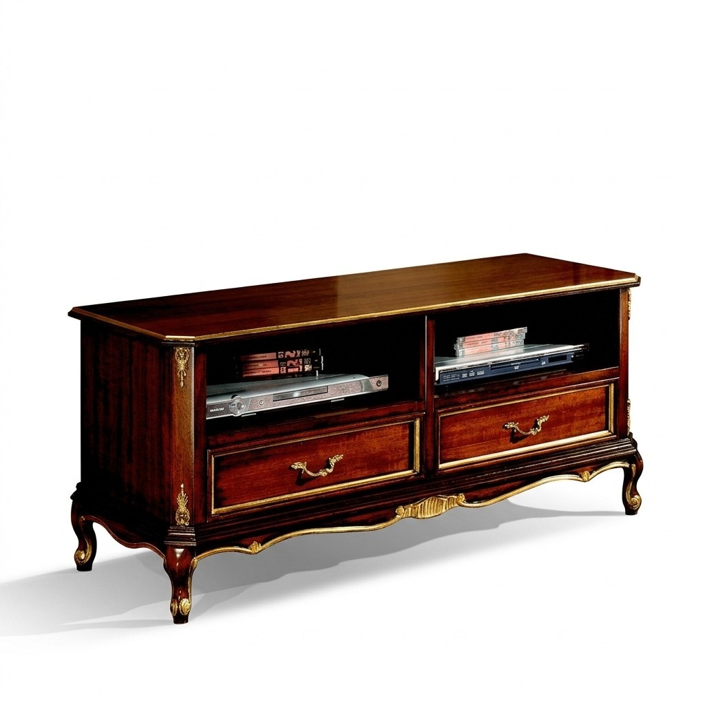 Klassisches Sideboard tv lowboard rtv Schrank Tisch Wohnzimmer Luxus Holz Möbel Neu