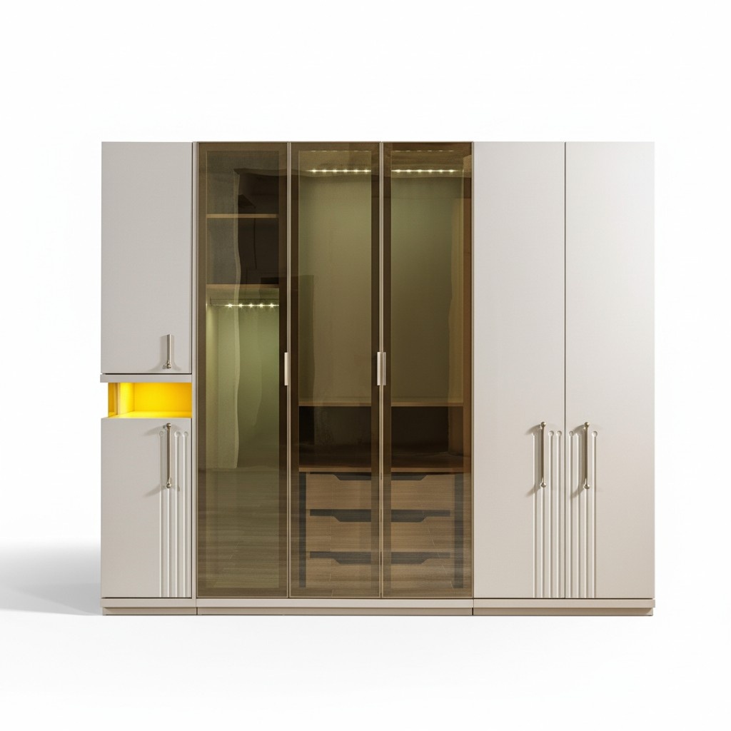 Kleiderschrank 251 cm modern Schlafzimmer großer Schrank