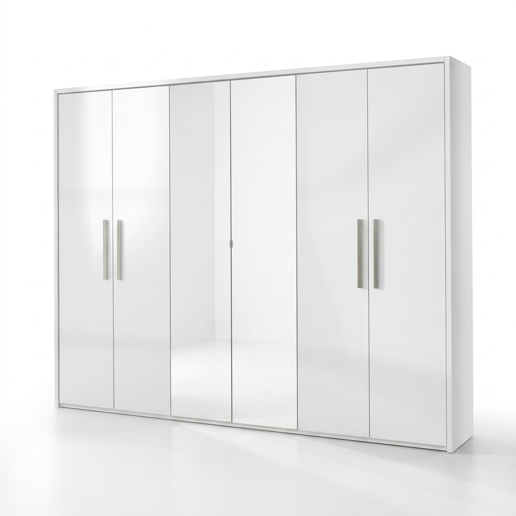 Kleiderschrank 6 Türen Kleider Schrank Designer Möbel Schränke Spiegel Möbel Neu