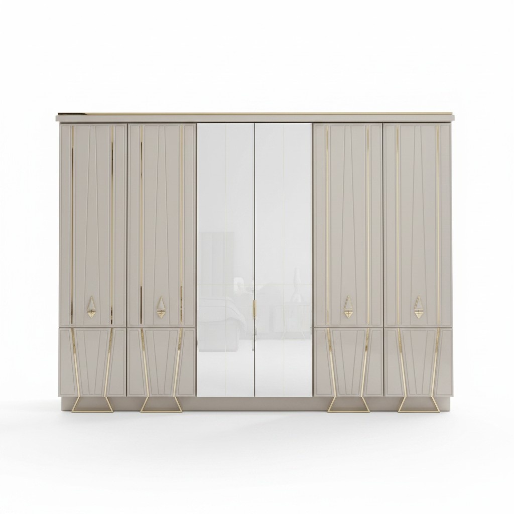 Kleiderschrank Ankleideschrank 277cm Garderobenschrank Spiegelschrank Schrank