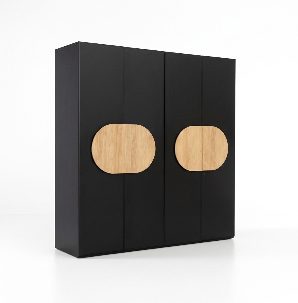 Kleiderschrank Grau Luxus Holz Schlafzimmer Schrank Design Garderobenschrank