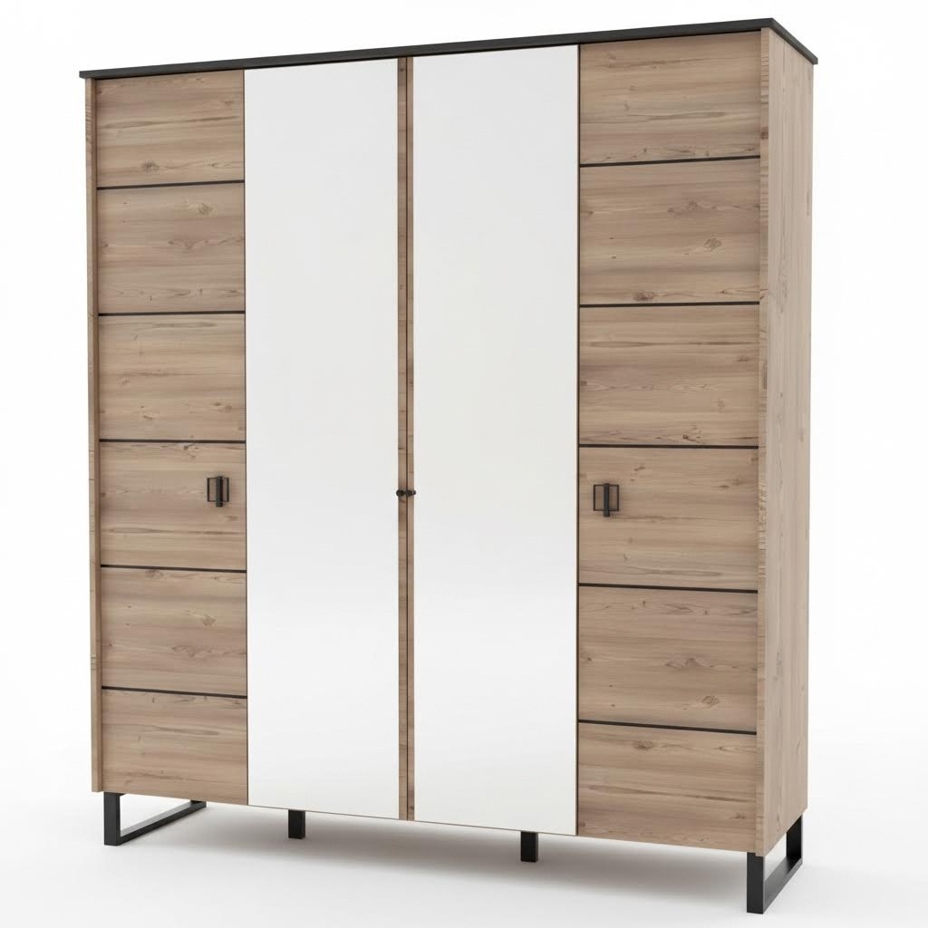 Kleiderschrank Modern Holz Kinderzimmer Braun Möbel Design Schlafzimmer
