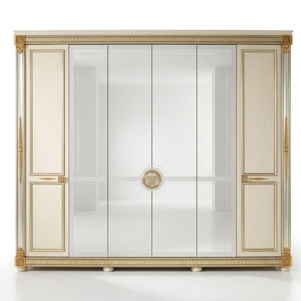 Kleiderschrank Schlafzimmer Holz Schrank arredoclassic Barock Rokoko Schränke