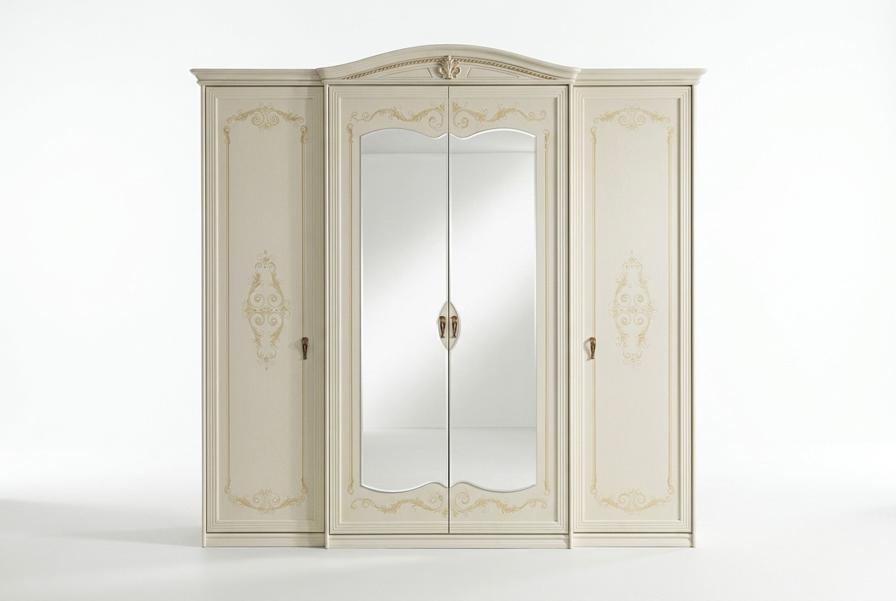 Kleiderschrank Schlafzimmer Schränke Möbel Holz Einrichtung Weiss Spiegeln Neu