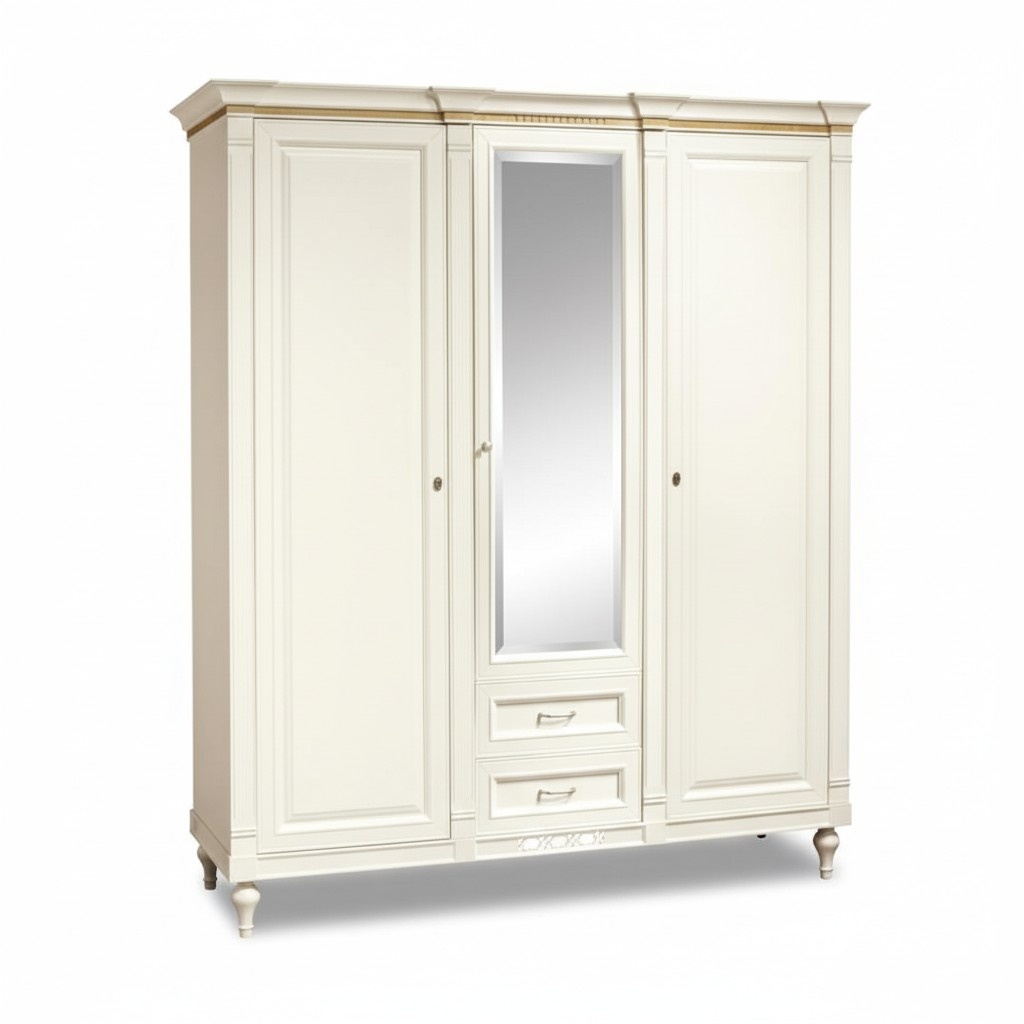 Kleiderschrank Schränke Schrank Schrankwand 3 Türen Holz Möbel Schlafzimmer