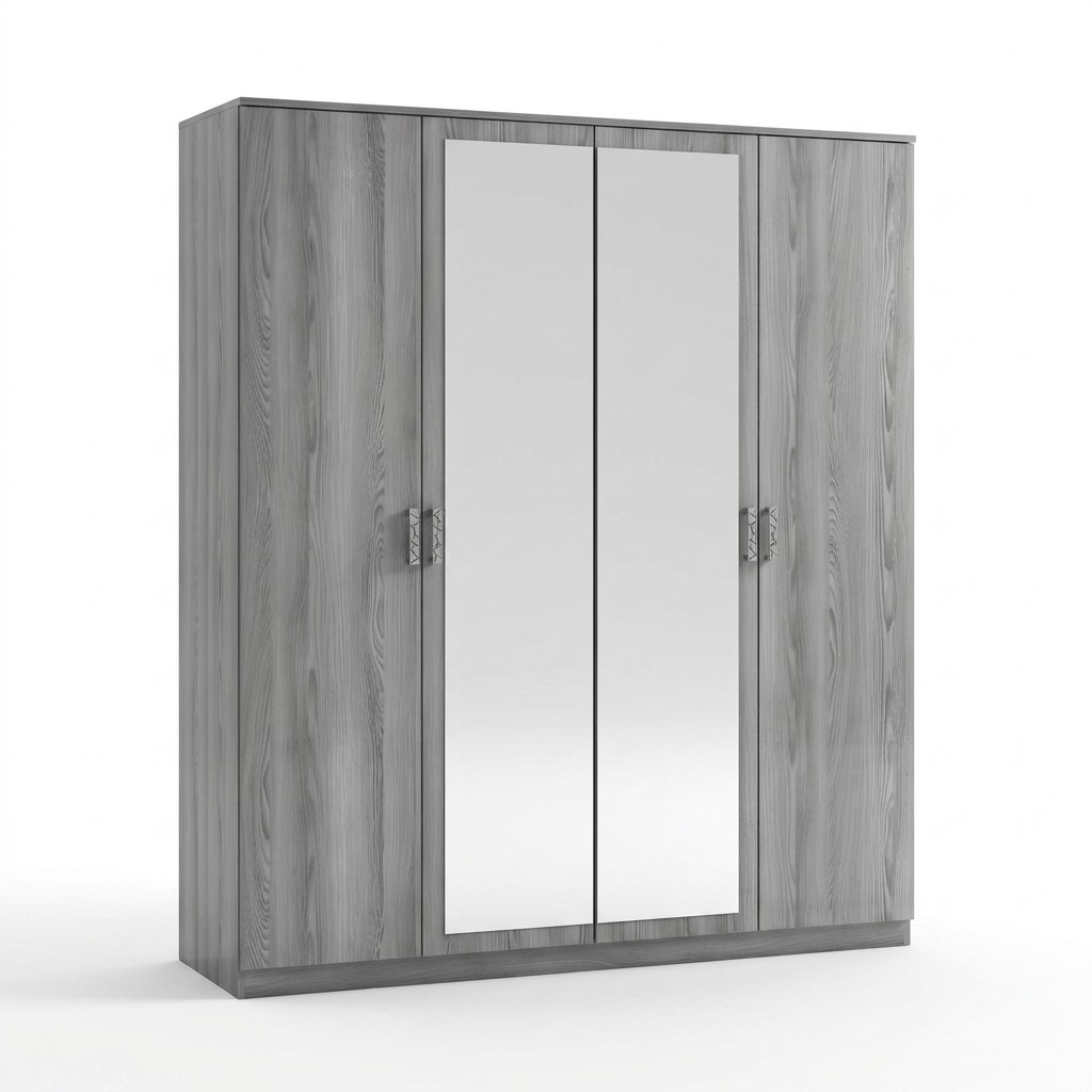 Kleiderschrank Schränke Schrank Schrankwand 4 Türen Holz Möbel Schlafzimmer Neu