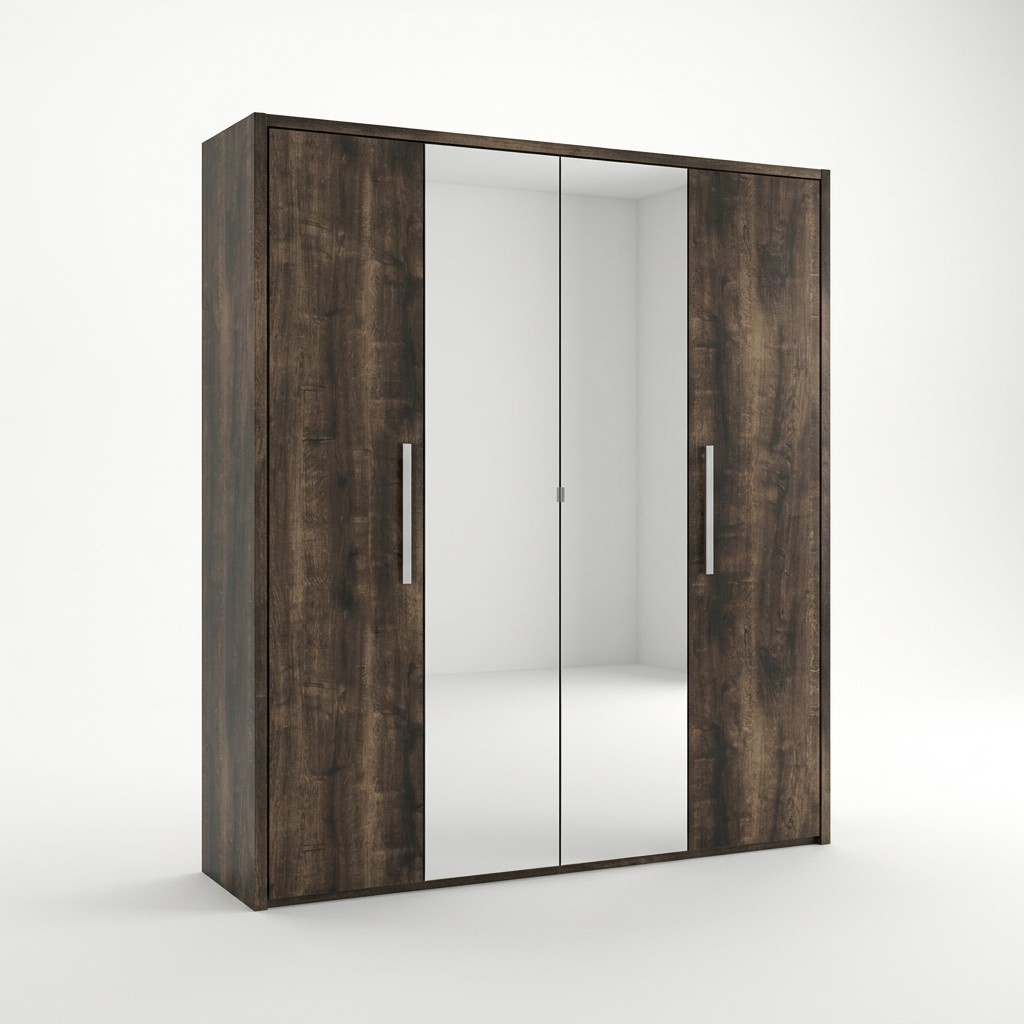 Kleiderschrank Schrank Design Möbel Holz Luxus Spiegel Schlafzimmer Schränke Neu