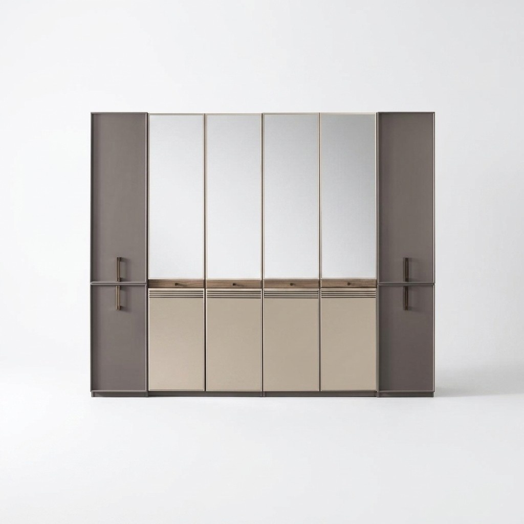 Kleiderschrank Schrank Holzschrank Holz Grau Schlafzimmerschrank