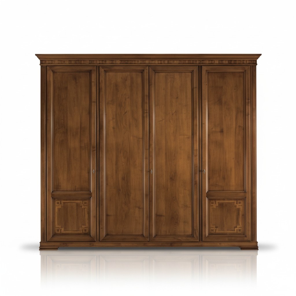 Kleiderschrank Schrank Luxus Holz Design Möbel Schlafzimmer Braun Neu