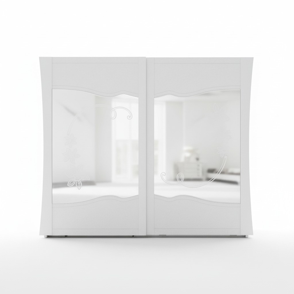 Kleiderschrank Schwebetüren Schlafzimmer Holz Schrank Schränke Holz Spiegel Neu