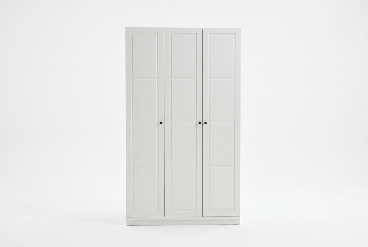 Kleiderschrank Stoffschrank Schrank Holzschrank Schlafzimmer Weiß Holz