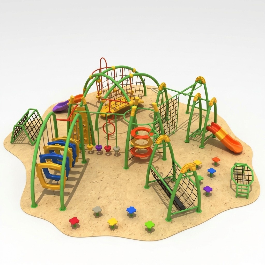 Kletterturm Unterhaltung Outdoor Spielturm mit Rutsche Kunststoff