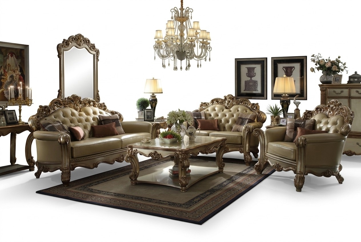 Königliche Sofagarnitur 3+2 Sitz Gruppe Sofa Couch Polster Garnitur