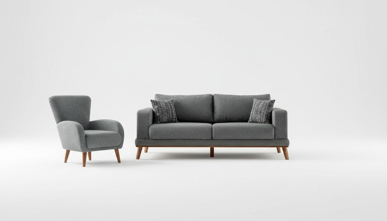 Komfortable 3+1 Sofagarnitur Stilvolles Design für gemütliches &elegantes Wohnen