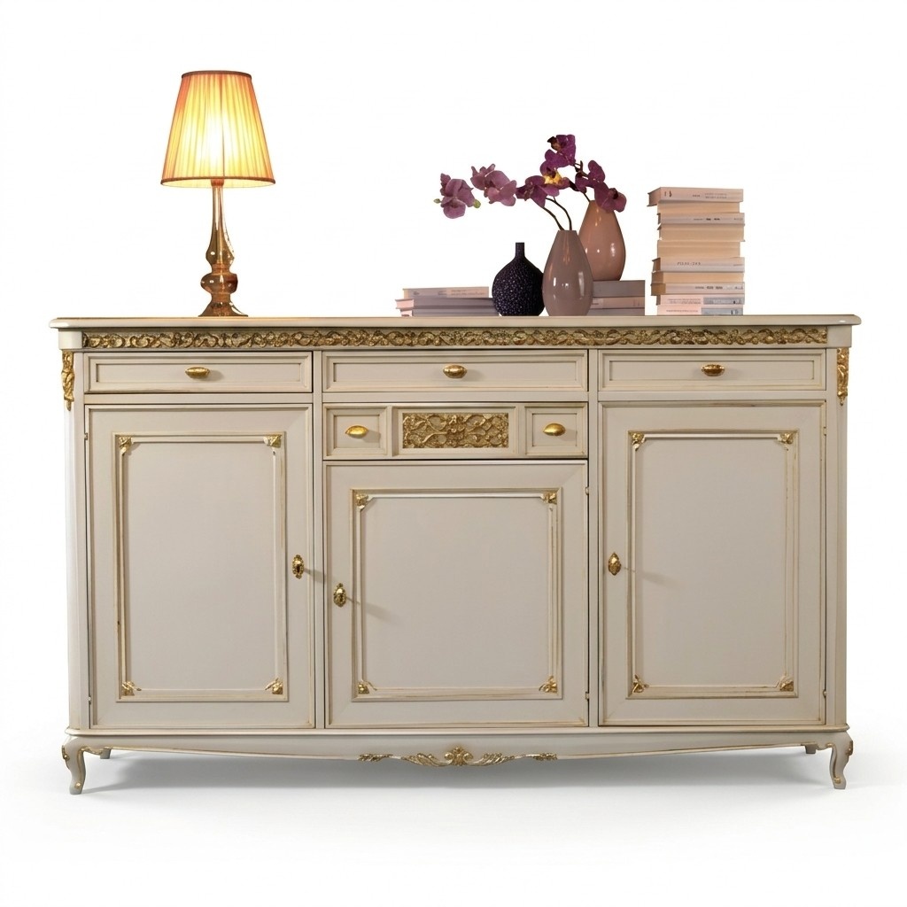 Kommode Anrichte Sideboard Sideboards Massiv Holz Schrank Möbel Kommoden Weiß