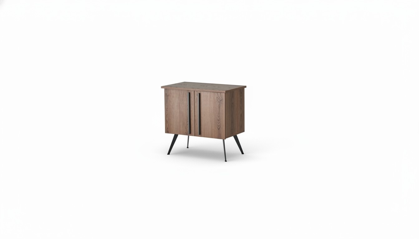 Kommode Braun Einfarbig Arbeitszimmer Stauraum Modern Design Stil