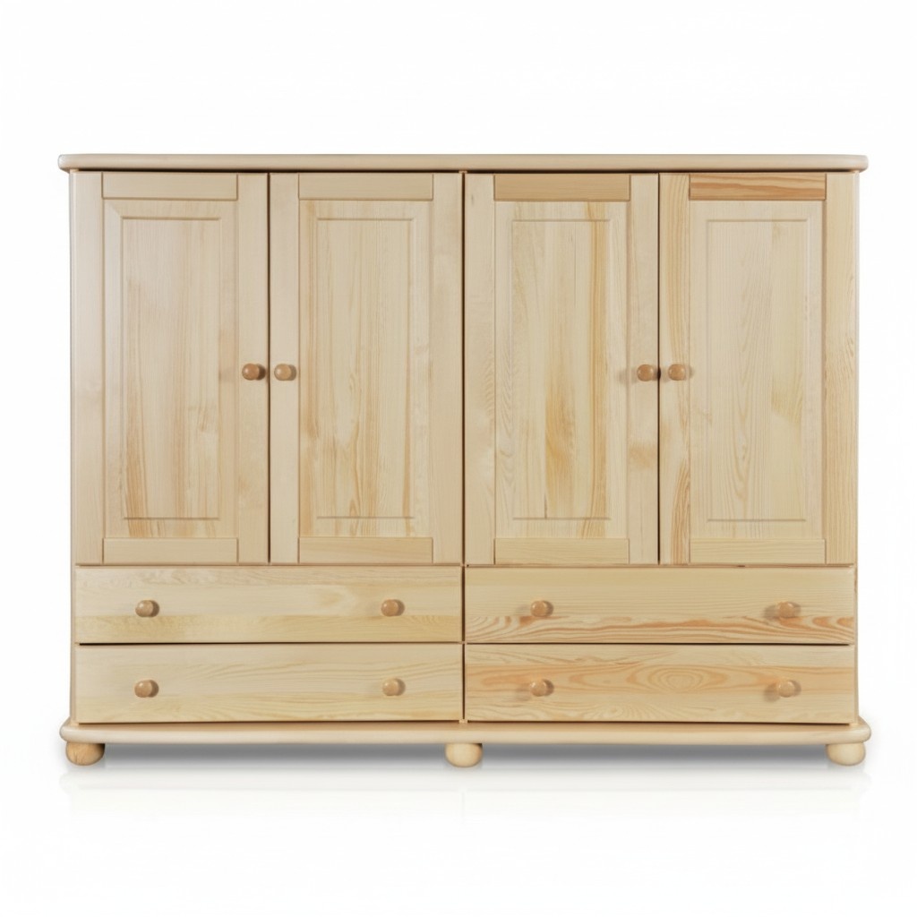 Kommode Design Lowboard Anrichte Schrank Echtes Holz Buffet Kommoden Sideboard