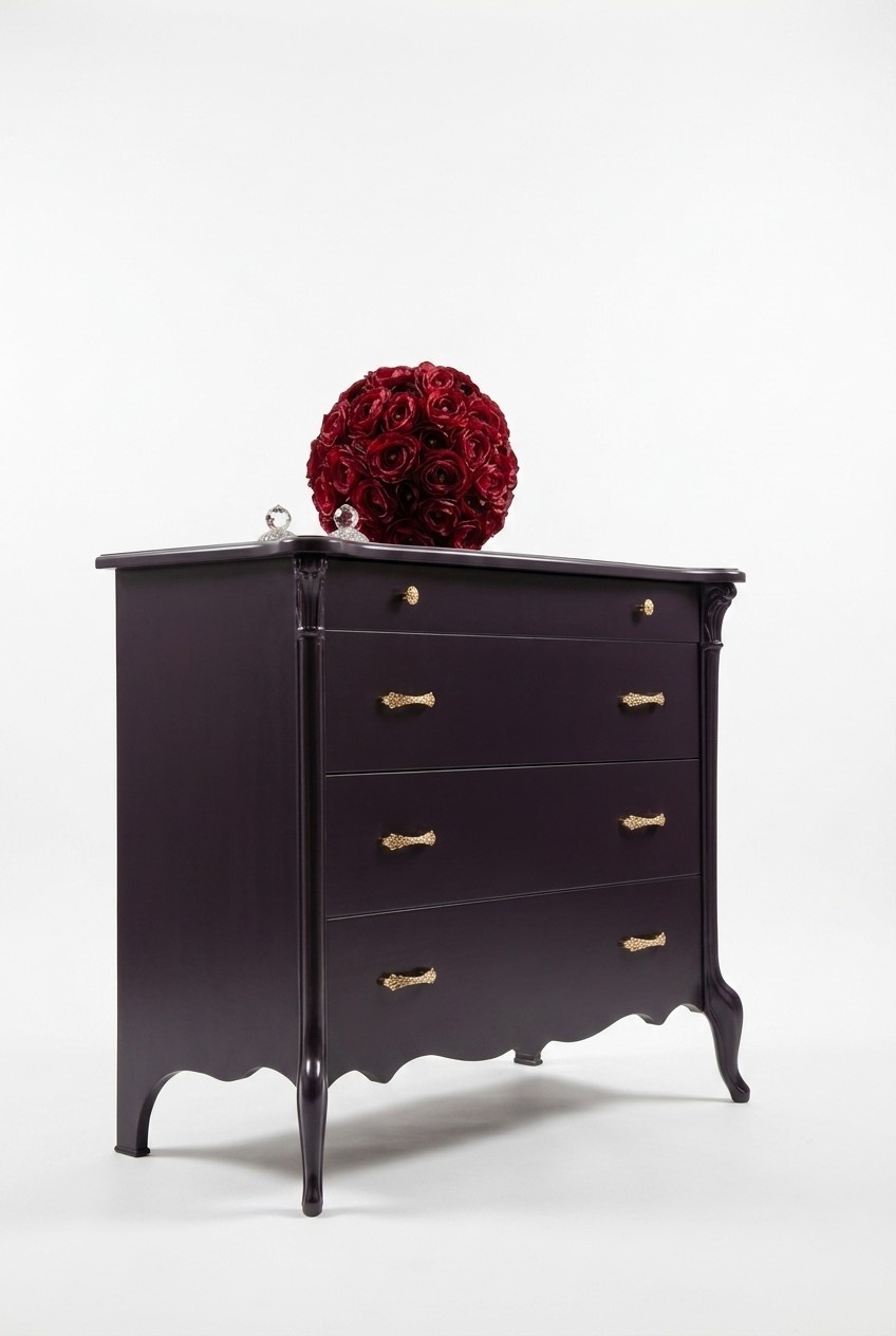 Kommode mit 4 Schubladen Sideboard Anrichte holz Schrank Anrichte