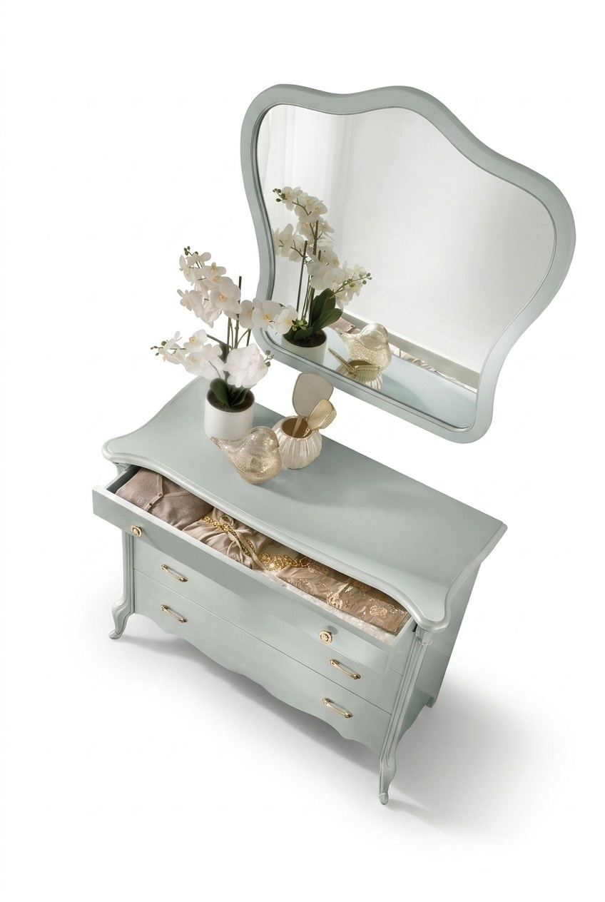 Kommode mit 4 Schubladen Sideboard weiß Anrichte Schrank Anrichten